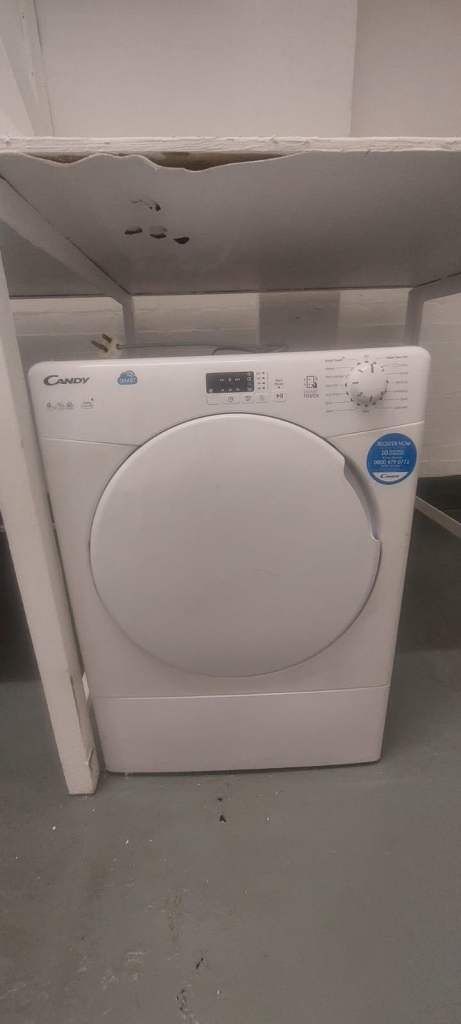 Candy Smart 8kg Vented Tumble Dryer - White, Good Condition