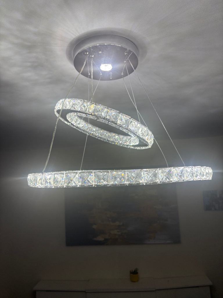 Crystal Ceiling Light Chandelier – Good Condition
