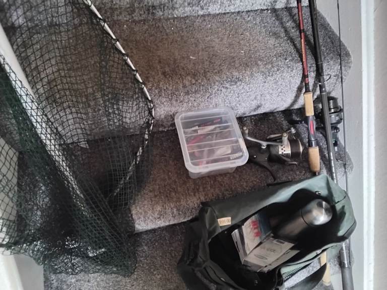 Fishing Rods, Reel x2 , and Tackle Set – Good Condition