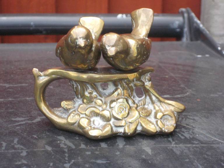 Classic Heavy Solid Brass Birds Ornament for £30.00