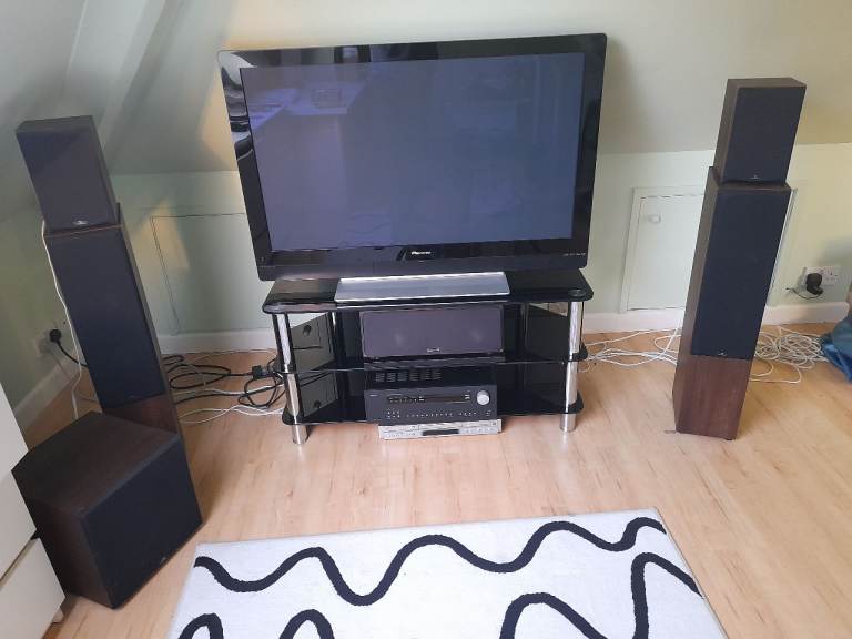 image for Complete hi-fi quality surround sound system with TV, DVD, stand and cables