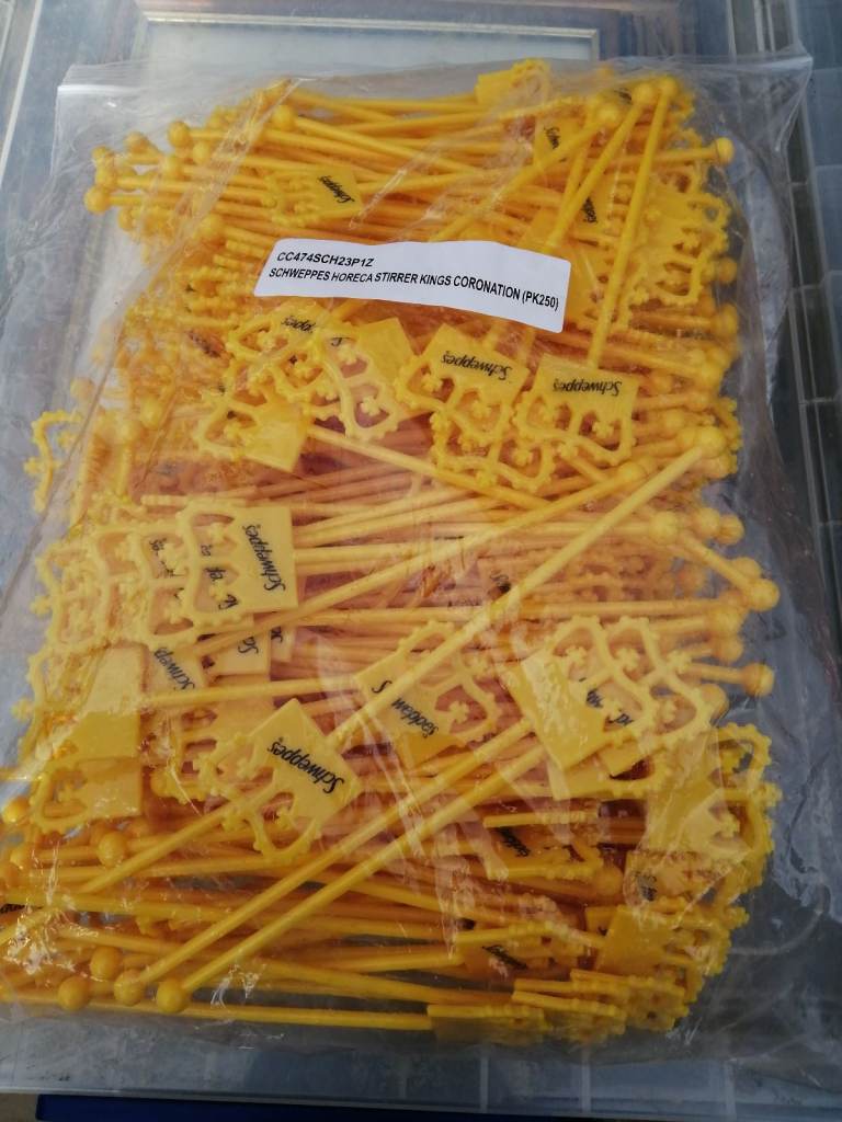 Schweppes drink stirrers