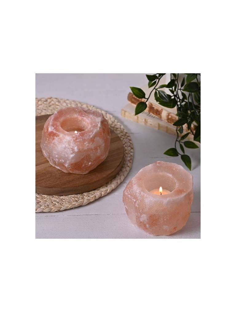 Set of 2 Himalayan Salt Tealight Holders 