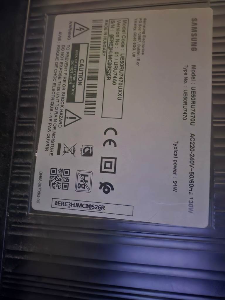 50 inch Samsung smart 4k TV 