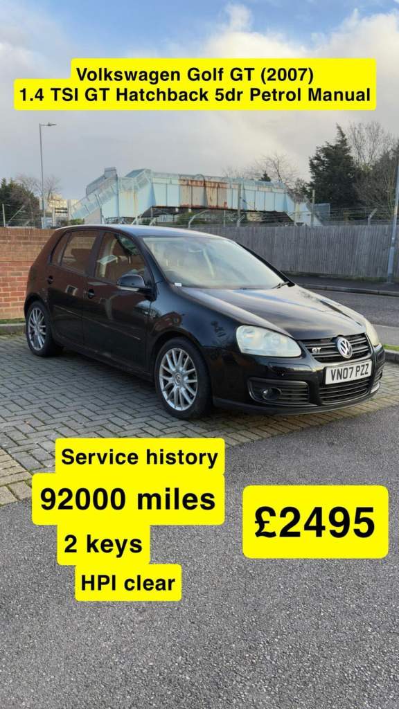 Volkswagen, GOLF, Hatchback, 2007, Manual, 1390 (cc), 5 doors