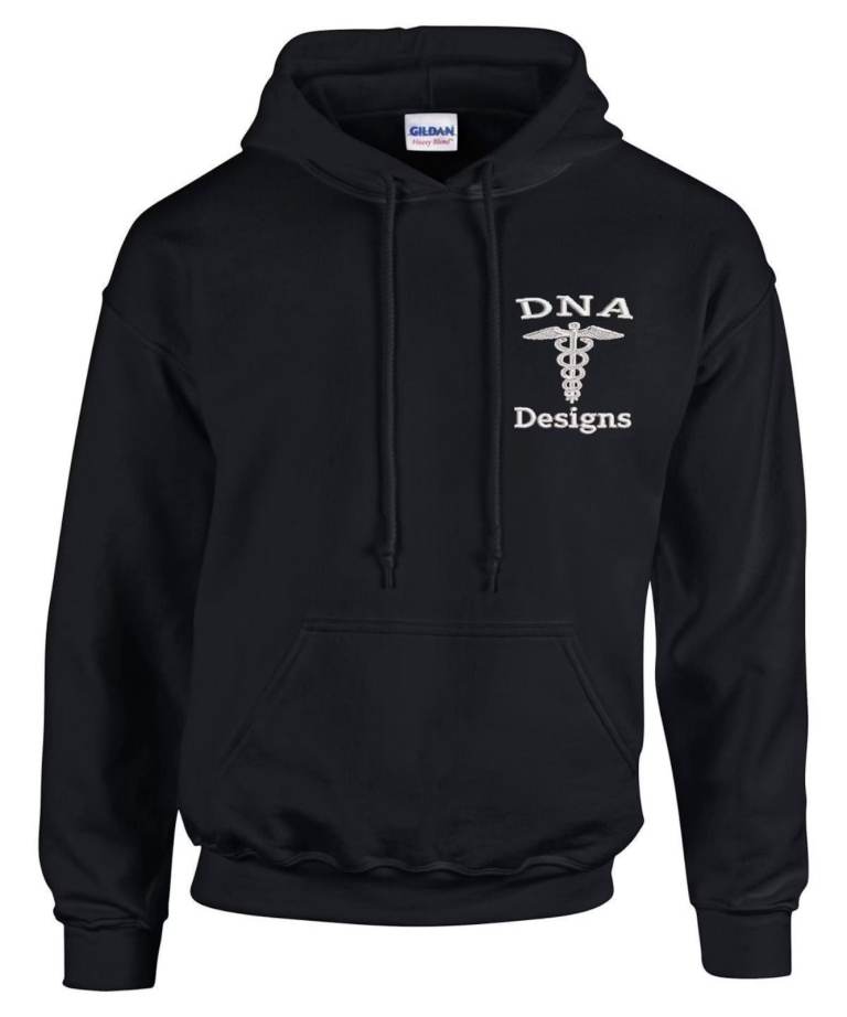 Personalised embroidered logo hoodie custom workwear UK Gildan company sports club
