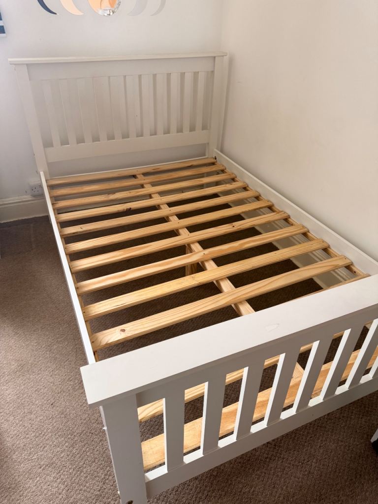 Double wooden bed frame