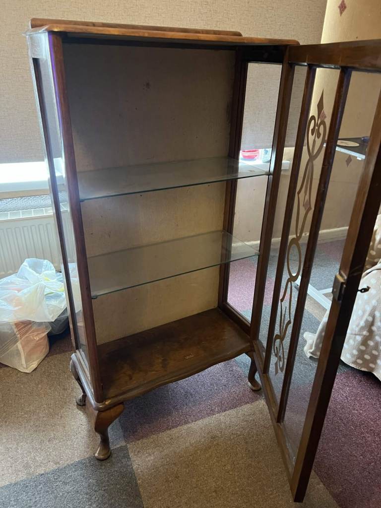 Lovely small display cabinet—antique