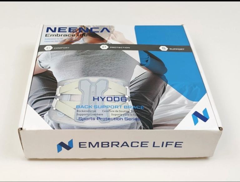 NEENCA Lumbar Back Support Brace - Grey, Size M