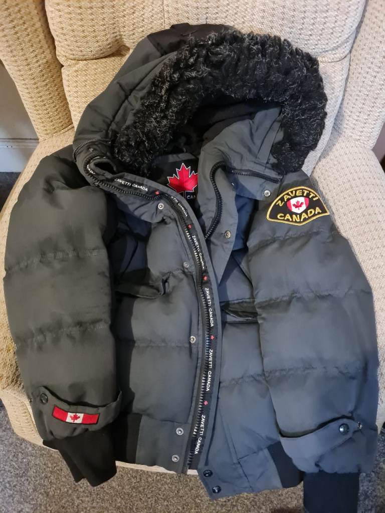 Zavetti Canada Black Puffer Jacket 