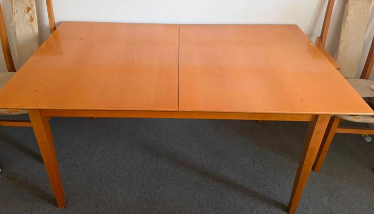 Brown Wooden Extendable Dining Table