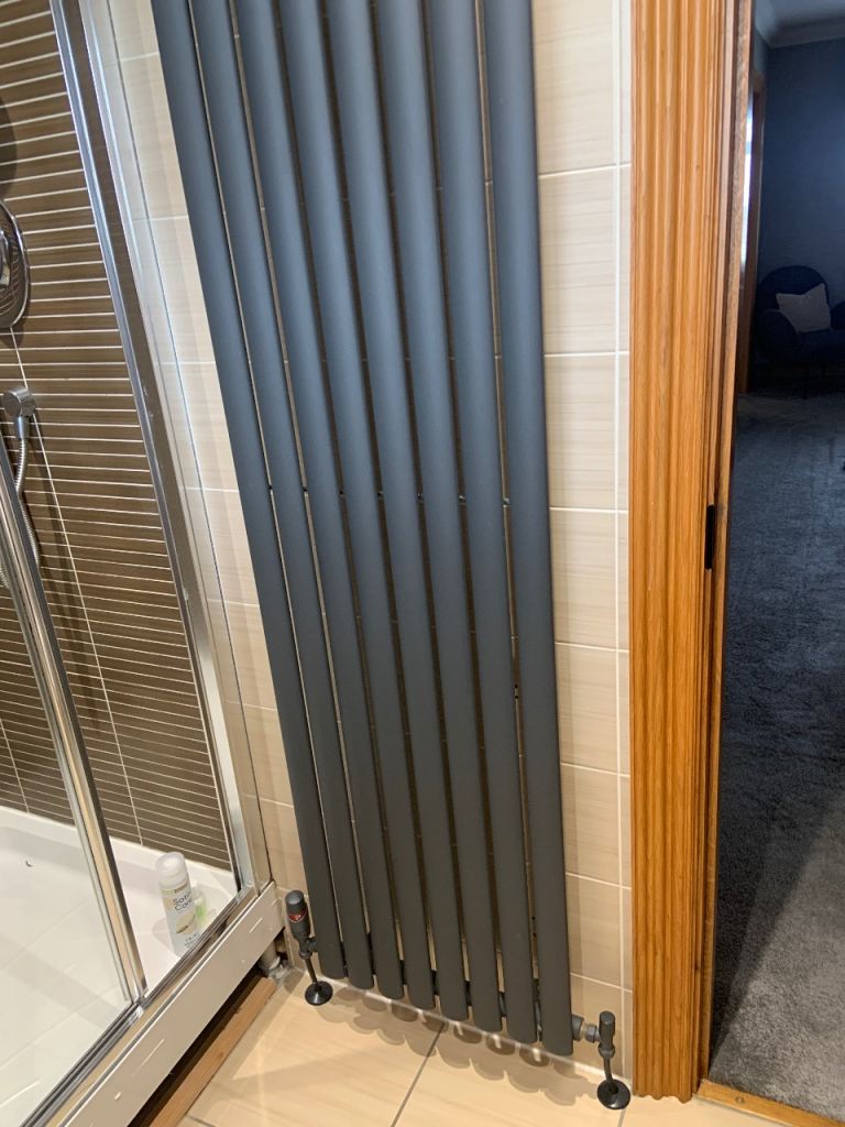 Modern Grey Column Radiator – great Condition
