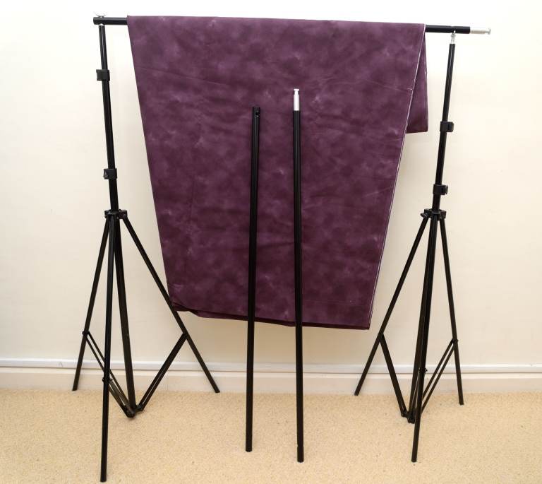 Photography Studio Background Support System + Large NEW Mottled backdrop