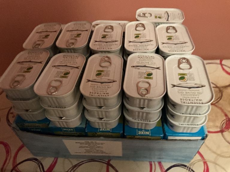 Tinned sardines ideal for cat food