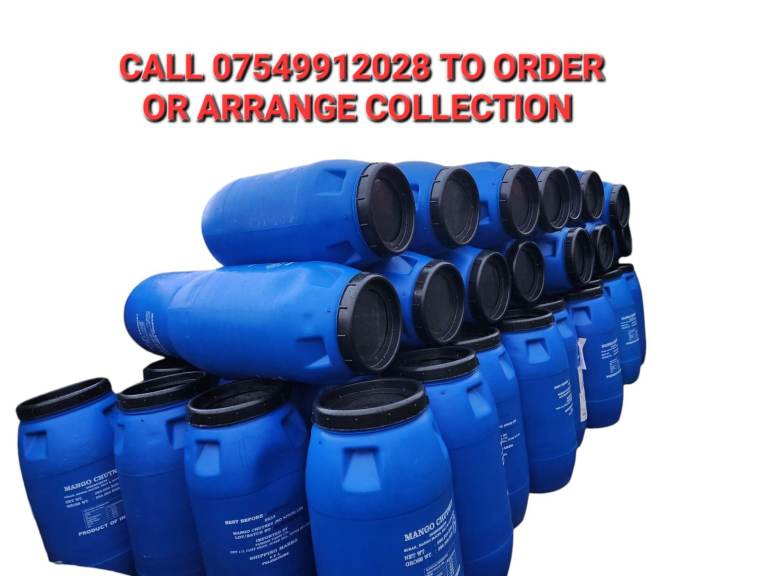 7  290LTRS PLASTIC BARRELS FOR SHIPPING PURPOSES OR WATER STORAGE
