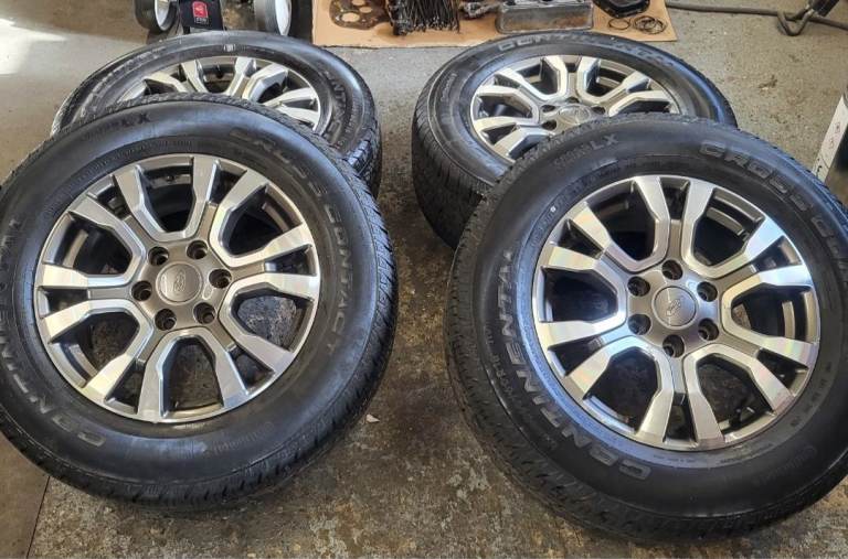 Ford Ranger 18 " Alloys with continental tyres 6-7mm and 7-8mm Tread
