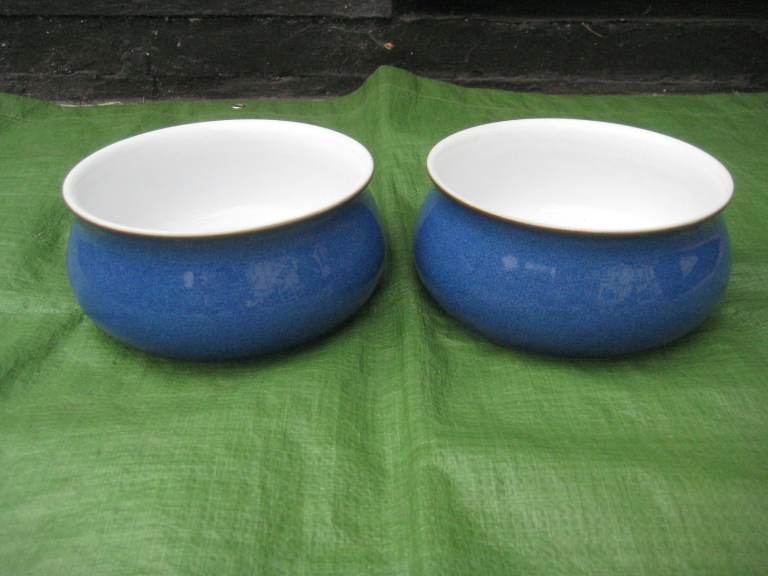 2 Denby Imperial Blue Stoneware Bowls for £10.00 Each