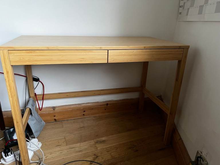 Habitat Eaves bamboo desk with 2 drawers