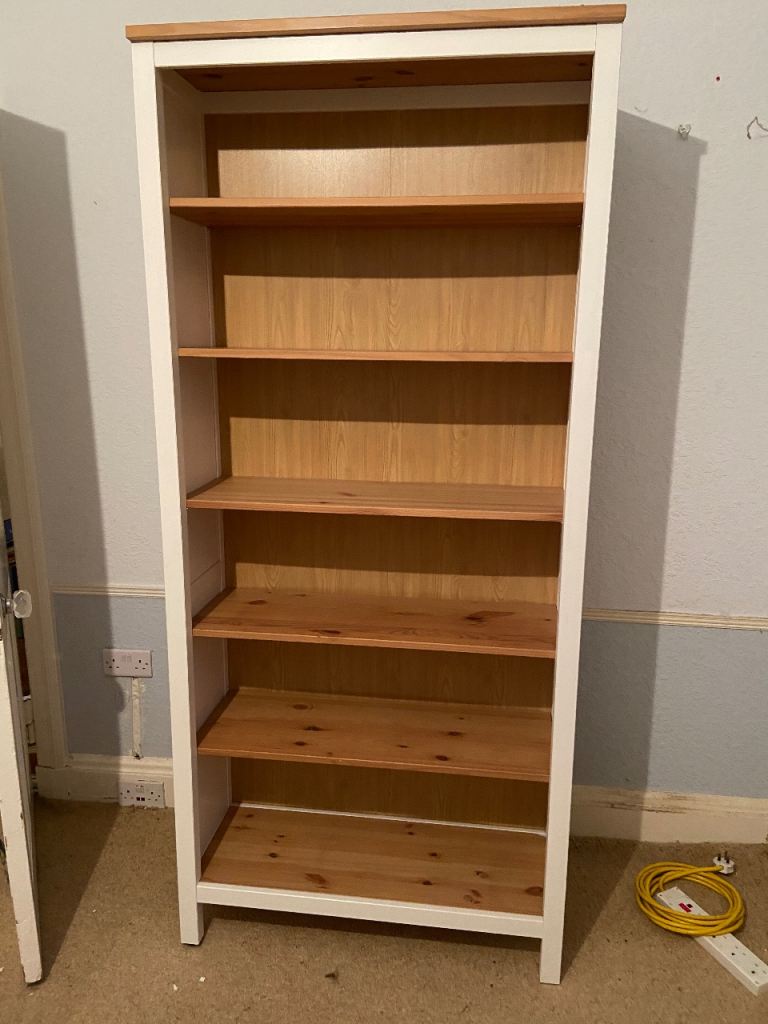 IKEA HEMNES Bookcase, white stain/light brown, 90x197 cm