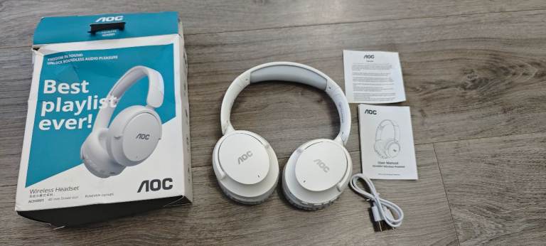 New AOC Wireless Bluetooth Headphones 