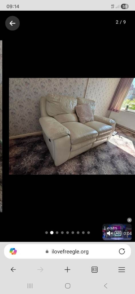 Urgent House Clearance, leather sofas, fridge and more