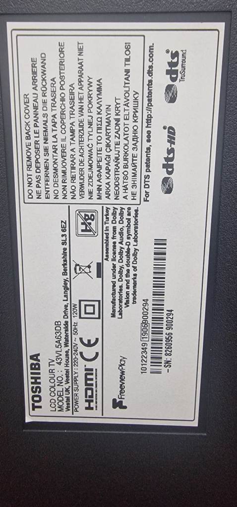 Toshiba 43" 4k smart tv _ can deliver