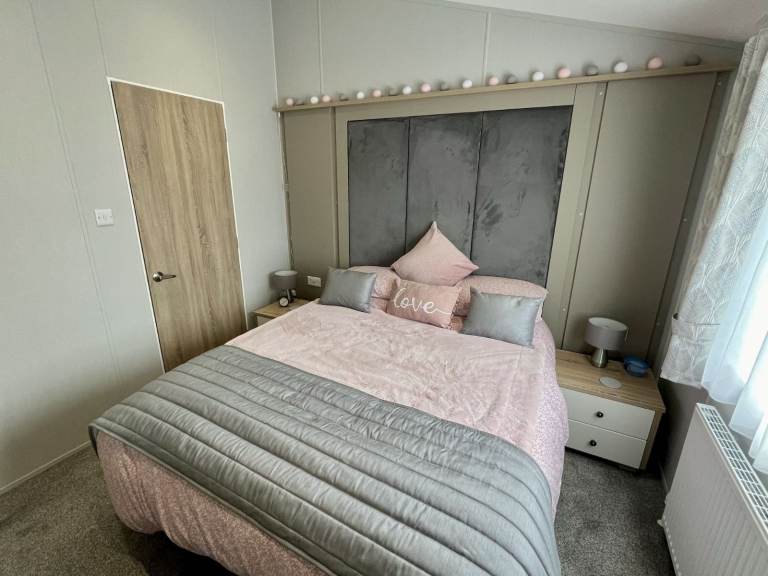 Luxury twin lodge for sale at Newquay Holiday Park, Cornwall TR8 4HS - Excellent condition