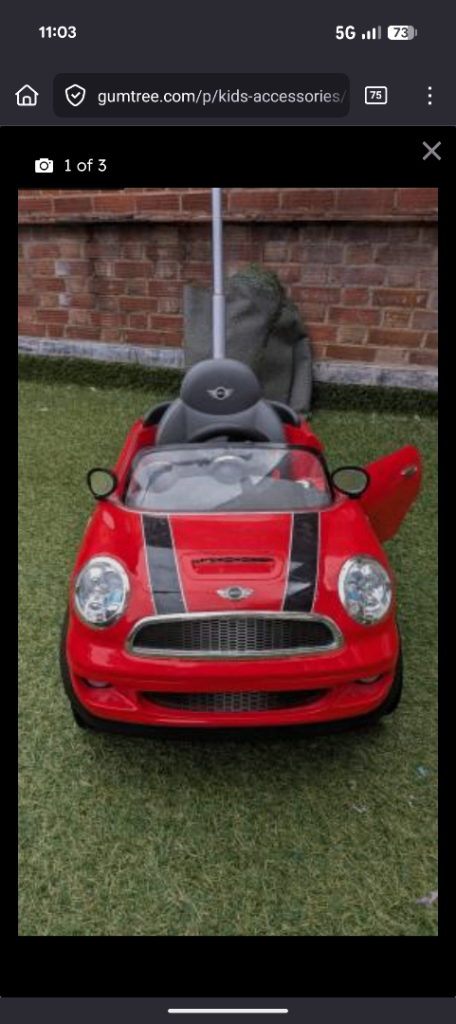 Mini cooper push buggy 