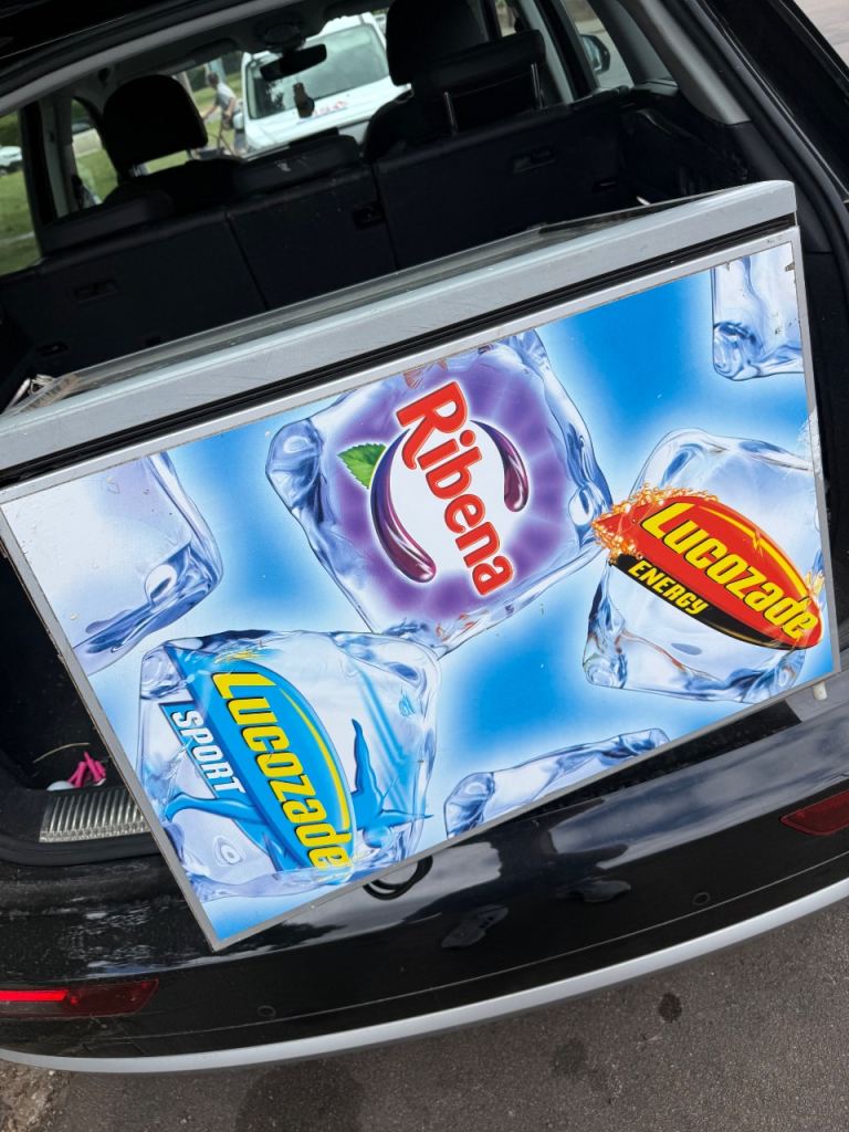 Lucozade mini fridge 