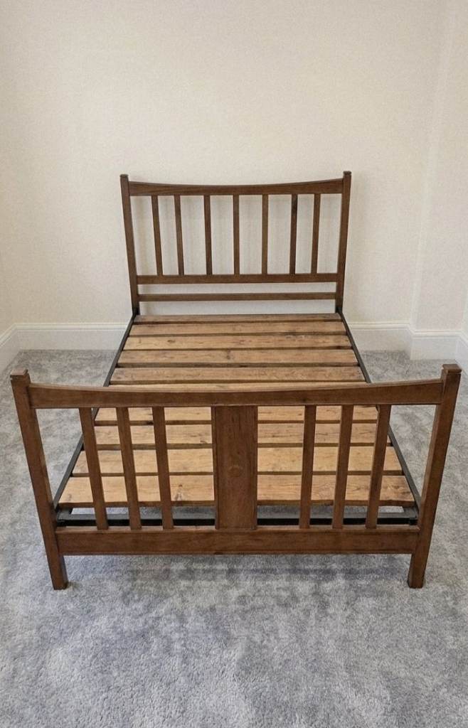 Double Solid Wooden Bed Frame (SAME DAY DELIVERY AVAILABLE)
