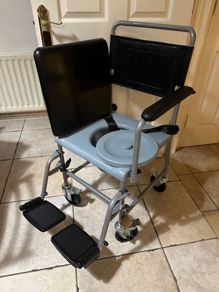 Commode chair new wheelchair removable pan seat cover 