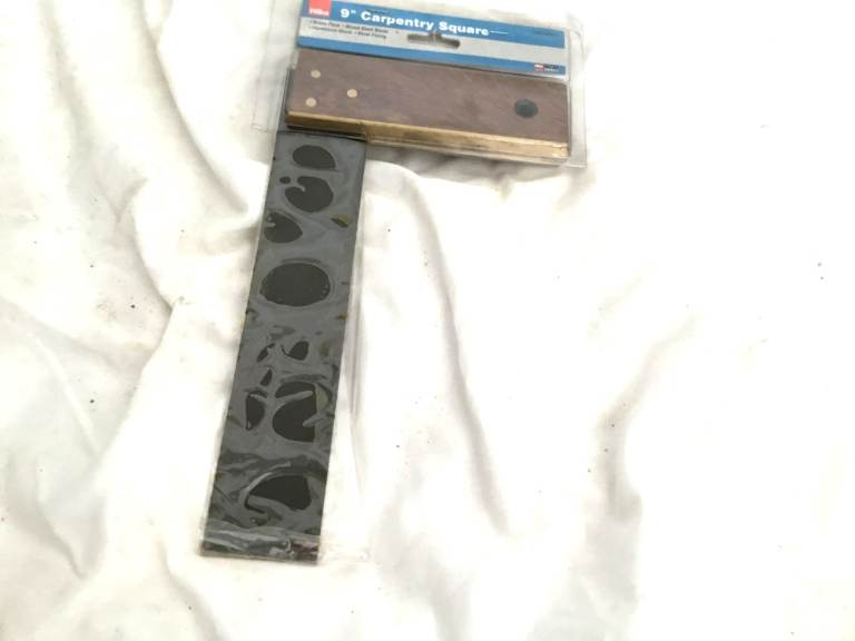 NEW Hilka 230mm  9in Carpenters Square, Brass Face