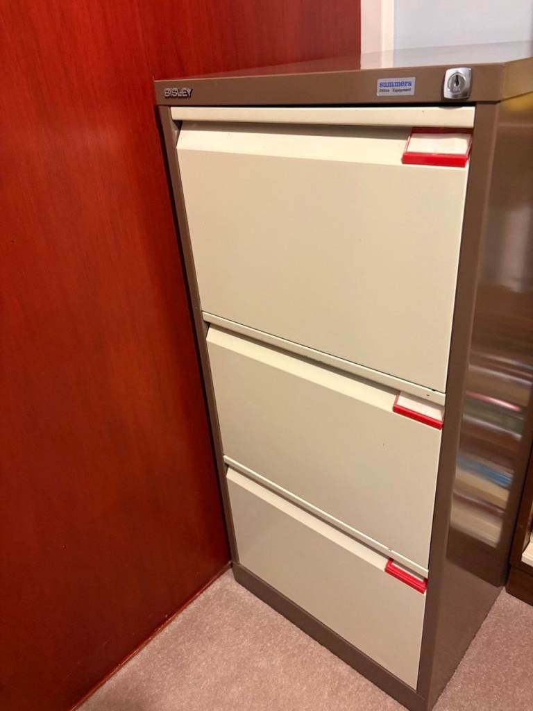 Bisley Metal Filing Cabinet - 3 Drawers