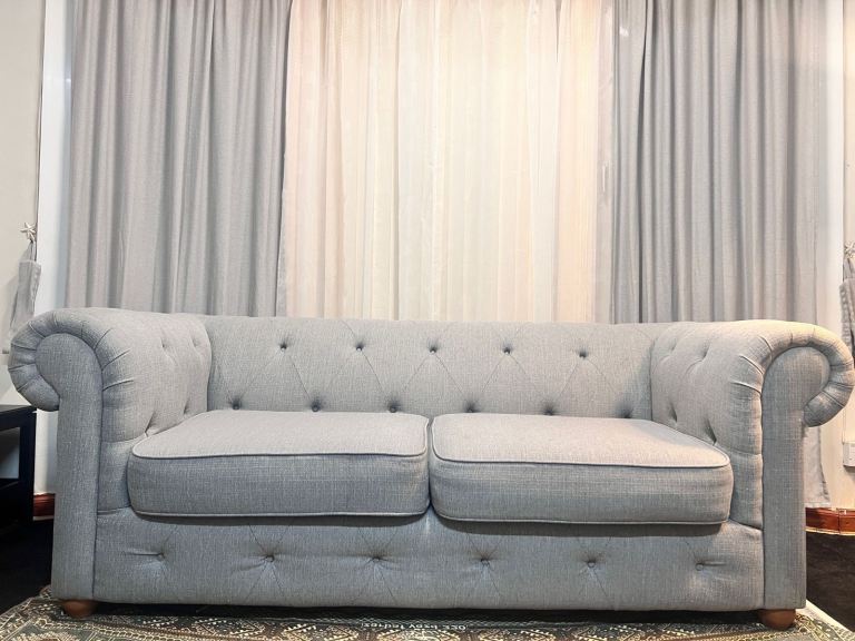 Belair 3x2 Seater Sofa – Grey, As Good As New