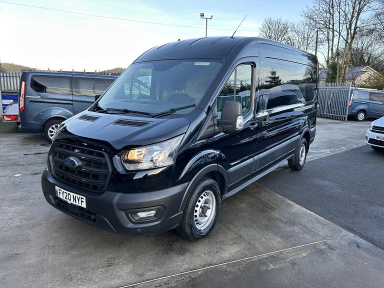 FORD TRANSIT 2.0 350 EcoBlue Leader L3H2 LWB Medium Roof Racking Black Manual Di