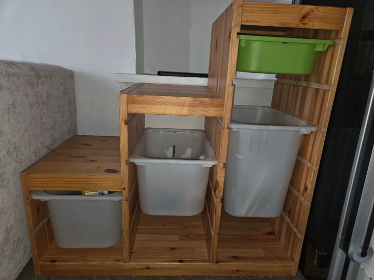 IKEA TROFAST Storage Unit with Bins – Good Condition