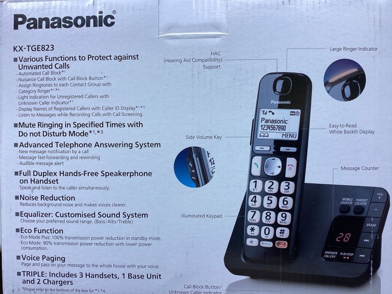 image for Triple Panasonic phones.
