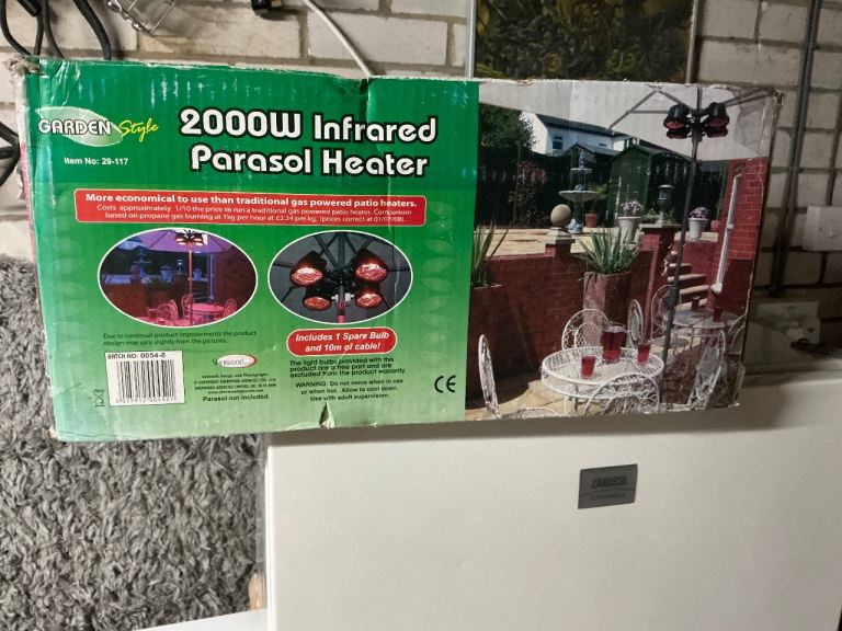 2000 watt Infra Red Parasol Heater