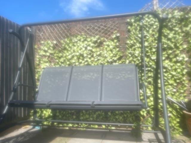 Grey 3 seater swing chair (no canopy)