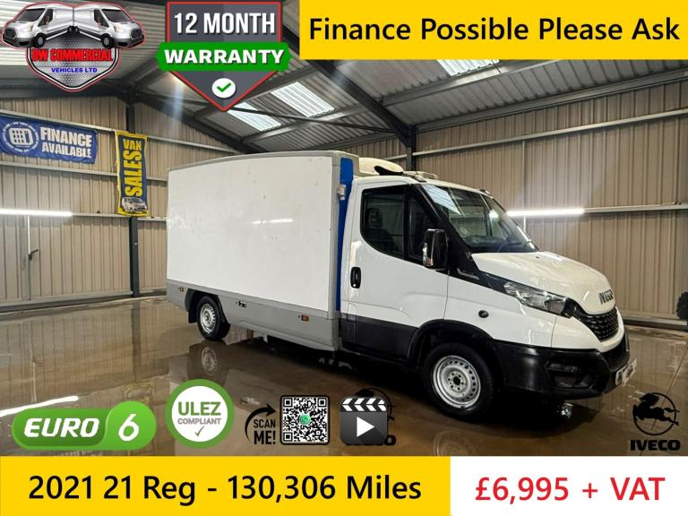 2021 21 Reg Iveco Daily 2.3 35S14 LWB Fridge Freezer 8 Speed Hi-Matic Auto + VAT