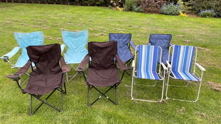 8 Folding Chairs Camping