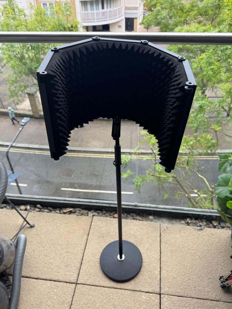 Mic Stand + Acoustic Isolation Shield Bundle — Home Studio Setup