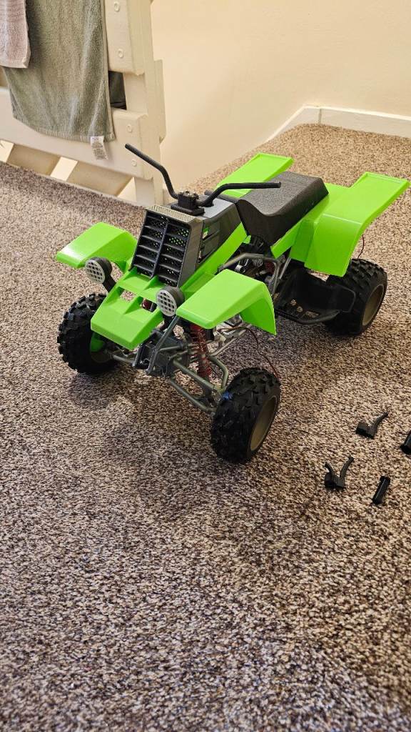 Rc yamaha banshee 3d printed quad with new bright ds650 chassis remote control 