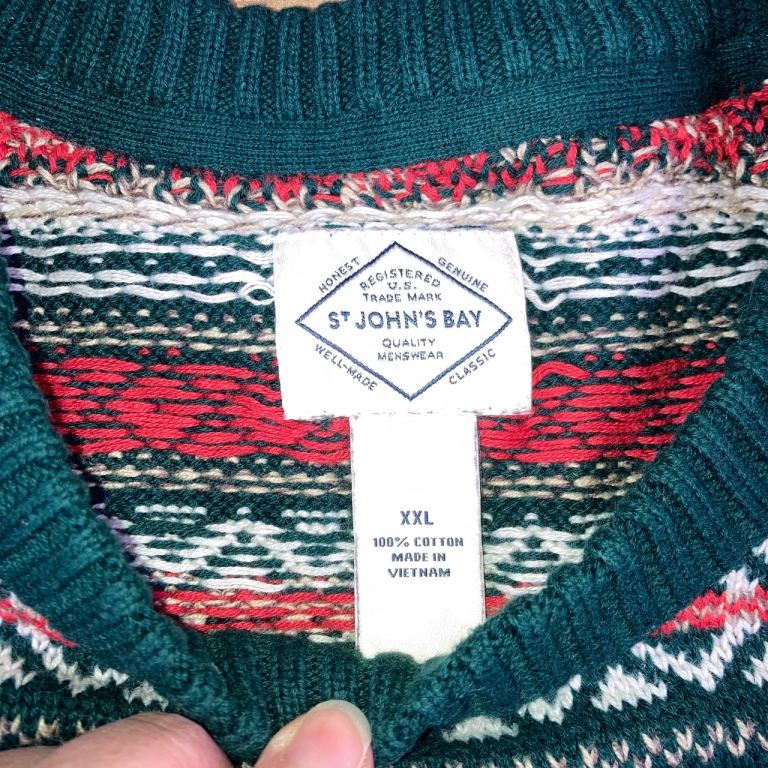 St John’s Bay Fair Isle Christmas Jumper Cotton Men’s XXL