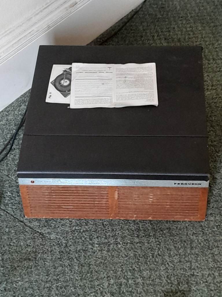 Vintage Ferguson 3026 Record Player / Turntable + original manuals