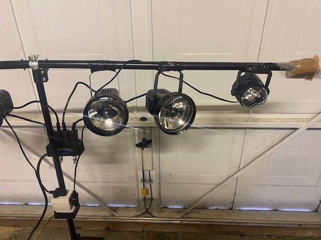 DISCO LIGHTS PACKAGE - 2 x STAND SETS WITH SPOTS AND LED EFFECTS - £130