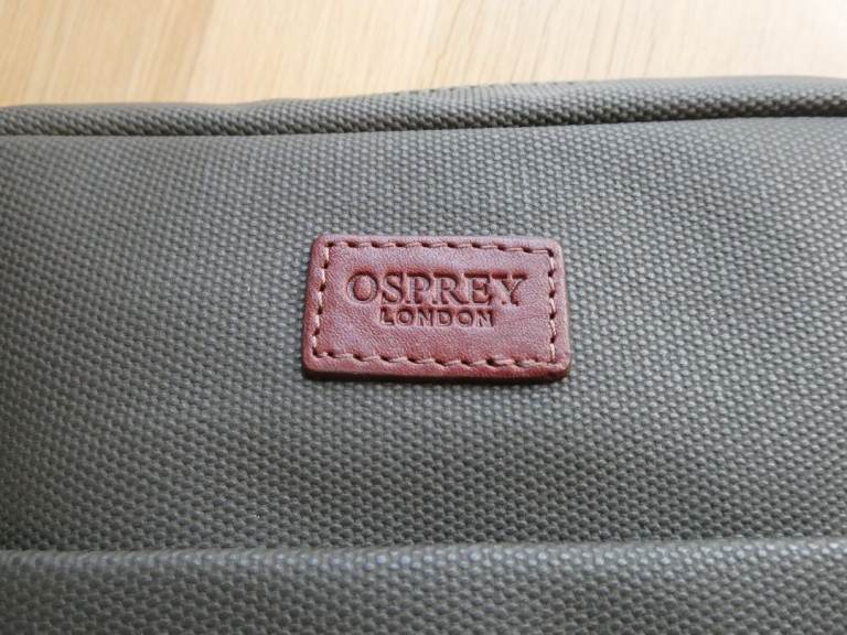 Osprey London Waxed Canvas and Leather Messenger Crossbody Bag  (new with tags)