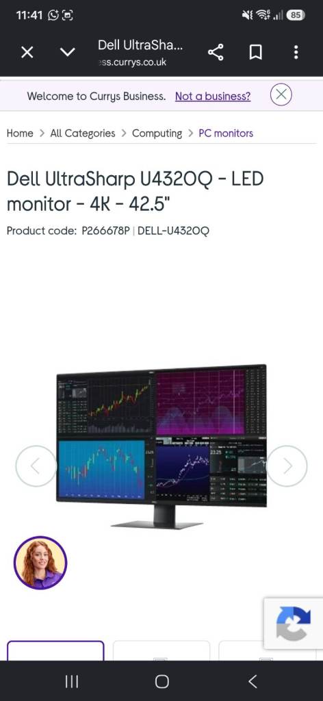 Dell U4320Q Monitor 2x for £275 each in Edmonton N9 0TZ 