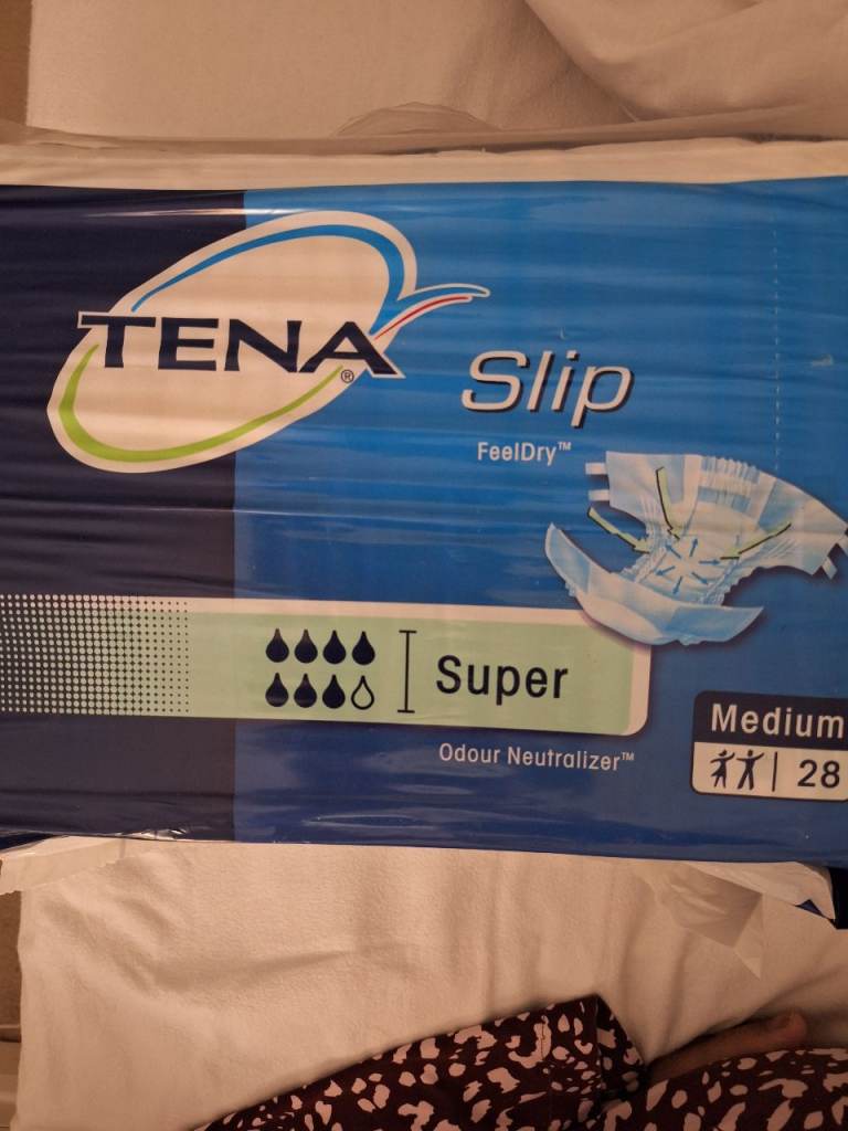 TENA Slip Super Adult Diapers - Medium, Pack of 28