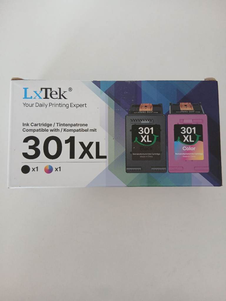 LxTek 301XL Ink Cartridges – Black & Colour, NEW